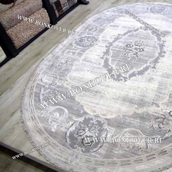 Ковер Турция Для Гостиной Дизайн 60 Серый Овал