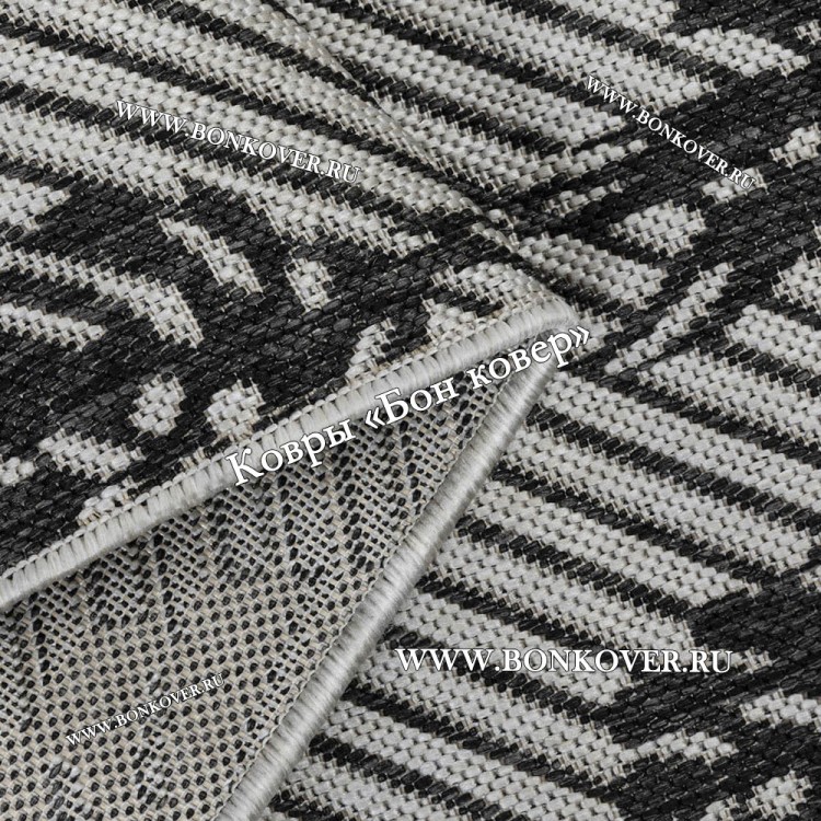 Безворсовый ковер дизайн 120 серый