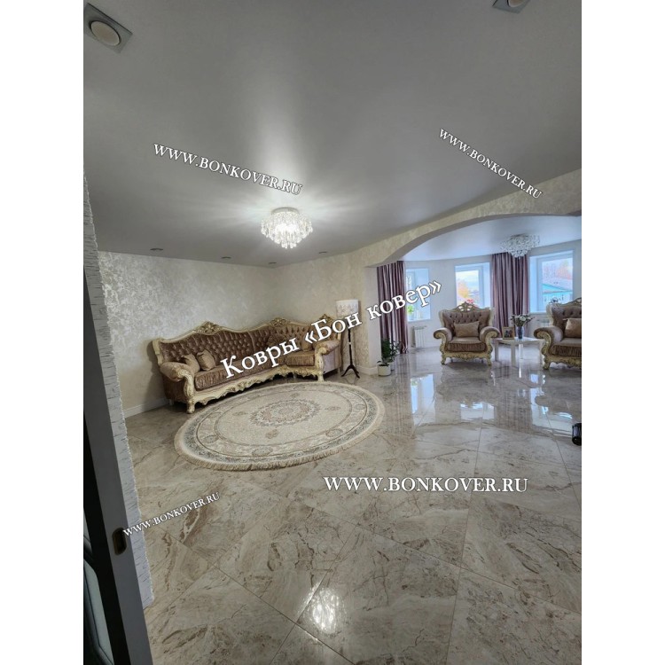 Восточный Ковер Для Гостиной Дизайн 30546 Круг